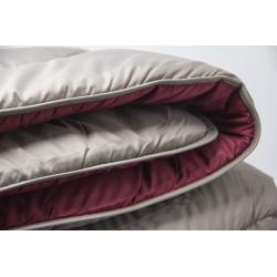 COUETTE CONFORT TAUPE/ROUGE TERRE