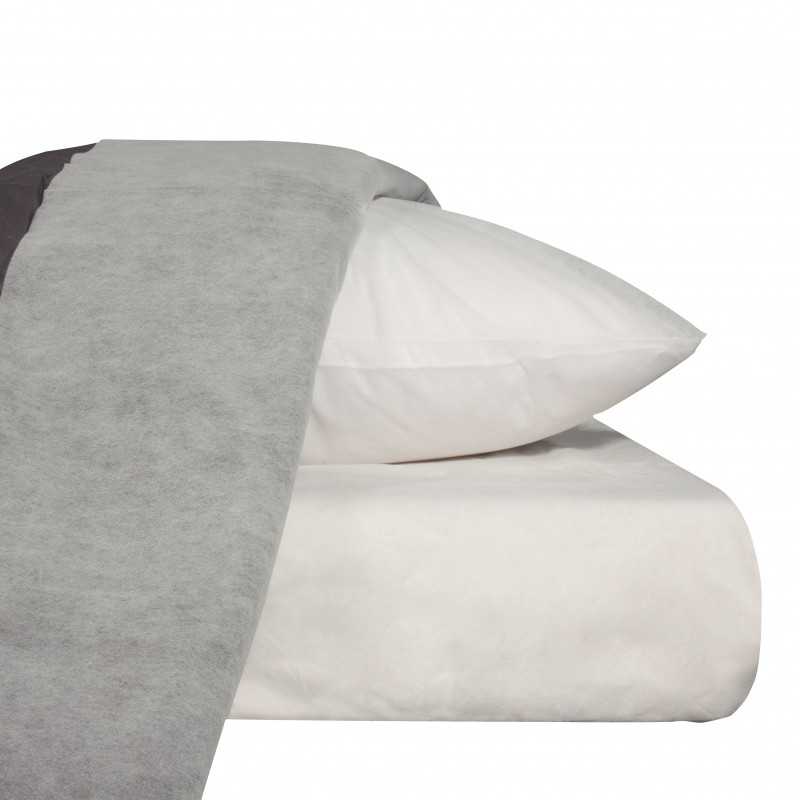 Lot De 25 Sets De Draps Jetables 1 Personne Modes Lignes - Draps Housse, Drap Plat Et Taie D'Oreiller Ultra Doux 40gr