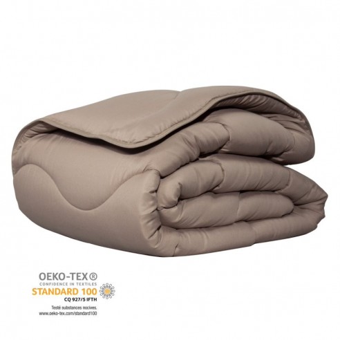 Couette confort taupe certifiée Oeko-Tex®