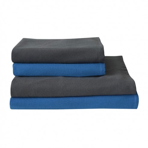 Mix & Match serviettes bleues et grises - gamme éco lavable Easytex