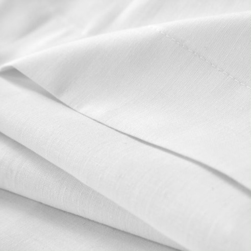 Zoom matière polycoton blanc Easytex - gamme lavable confort