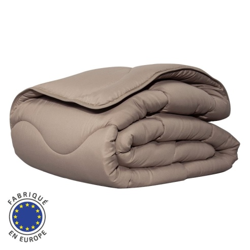 Couette confort Easytex : taupe, lavable, fabriquée en Europe et certifiée Oeko-Tex® Couette confort Easytex : taupe, lavable, fabriquée en Europe et certifiée Oeko-Tex®