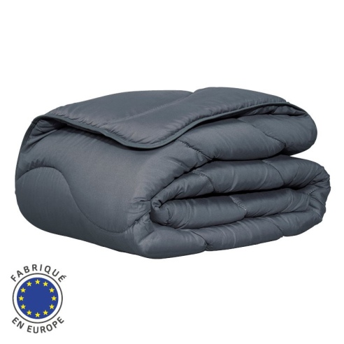 Couette confort Easytex : grise, fabriquée en Europe et certifiée Oeko-Tex® Couette confort Easytex : grise, fabriquée en Europe et certifiée Oeko-Tex®
