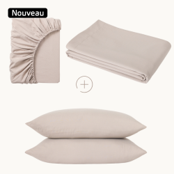Parure de Lit 2 personnes - Drap Plat ZEN