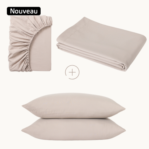 Parure de Lit 2 personnes - Drap Plat ZEN