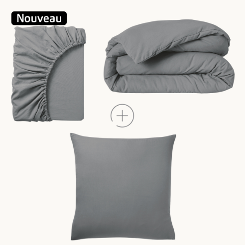 Parure de Lit 1 personne - Housse de Couette ZEN