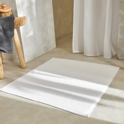 Tapis de bain lavable confort blanc