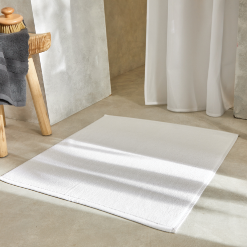 Tapis de bain lavable confort blanc