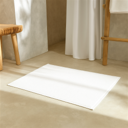 Tapis de bain lavable confort blanc