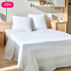 Kit de couchage jetable confort drap plat