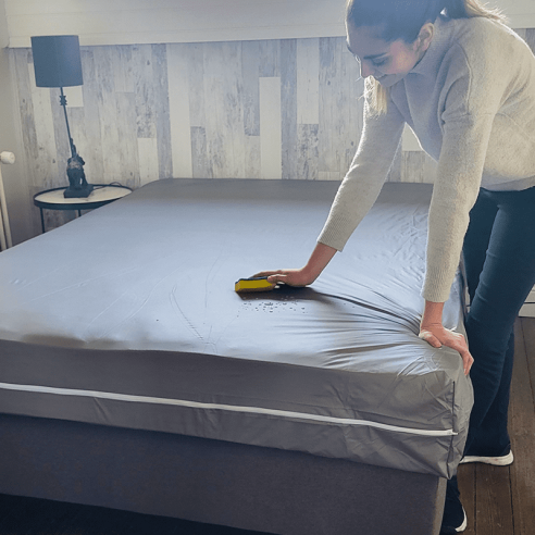Rénove matelas imperméable lessivable Gris 140x190+20cm